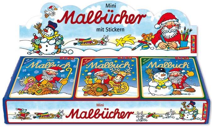 Produktbild Lutz Mauder Mini Malbücher mit Stickern, Weihnachten