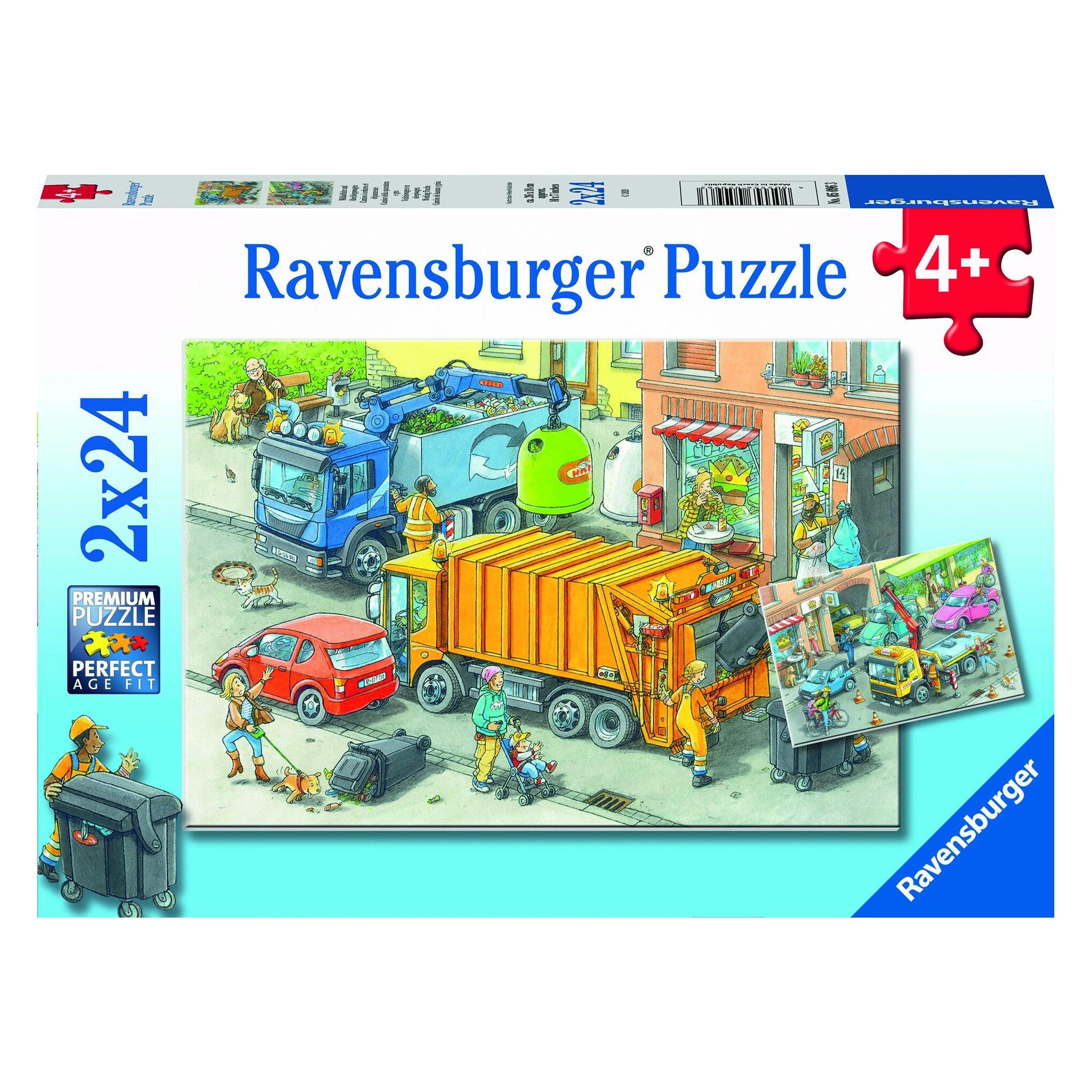 Ravensburger Müllabfuhr und Abschleppwagen (24 Teile)