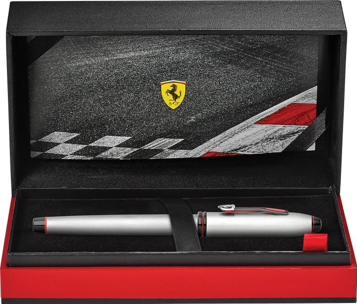 Actual product image Cross Fountain pen Townsend Ferrari Collection Titanium Grey F Gift box (Grey, 1 x)