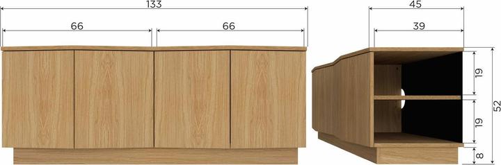 Produktbild Woood Tv-Schrank (133 x 45 x 52 cm)