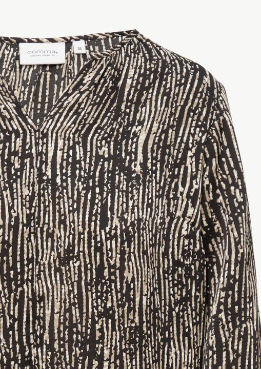 Image du produit Comma Bluse Tunikabluse mit All-over-Print aus Satin (38)