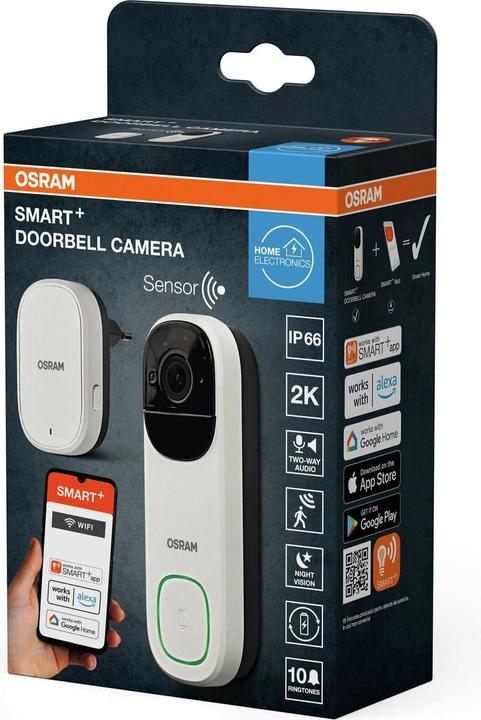 Produktbild Osram Smart+ Wifi Outdoor Camera Doorbell White (2304 x 1296 Pixels)