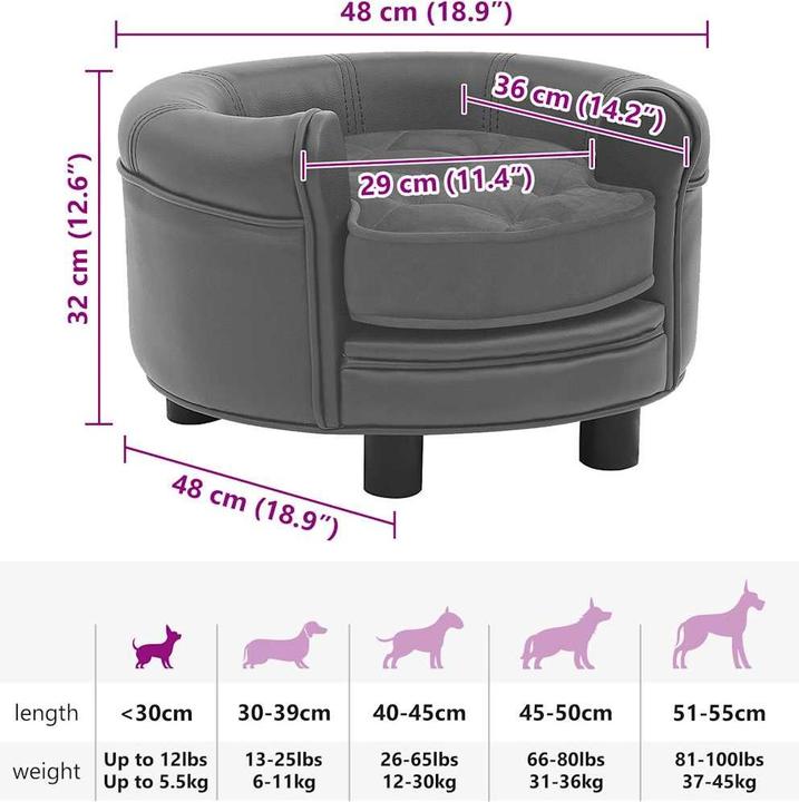 Actual product image vidaXL Hundesofa (Dog)