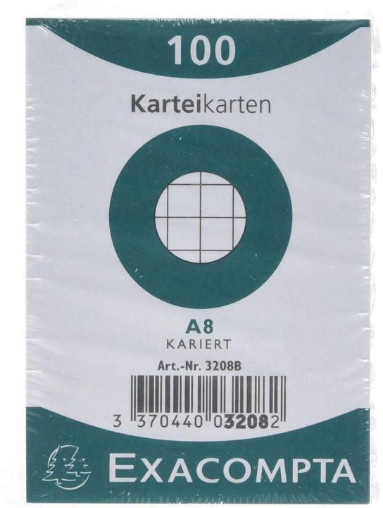 Immagine prodotto Exacompta Karteikarten (55 x 75 mm, 100x, 205 g/m²)