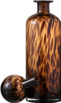 Immagine prodotto J-Line Bouteille + Bouchon Tache Decoratif Verre Marron/Noir Grande