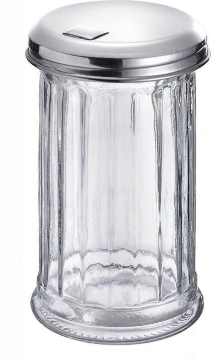 Dispenser Zucchero In Vetro Con Coperchio Metallico 5,5 Cm | Erogatore Con Beccuccio Per Bar, Ristorante, Casa | Design Trasparente E Pratico - 3