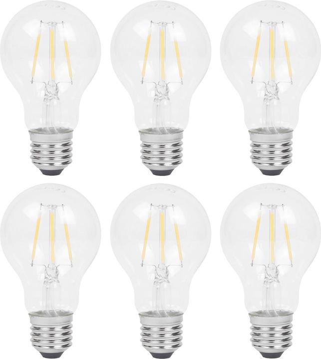 Image du produit Benson Home Ampoule LED à filament, A60, E27, 400 lm, 4 W, 2500 K, lot de 6 (E27, 400 lm, 6x)