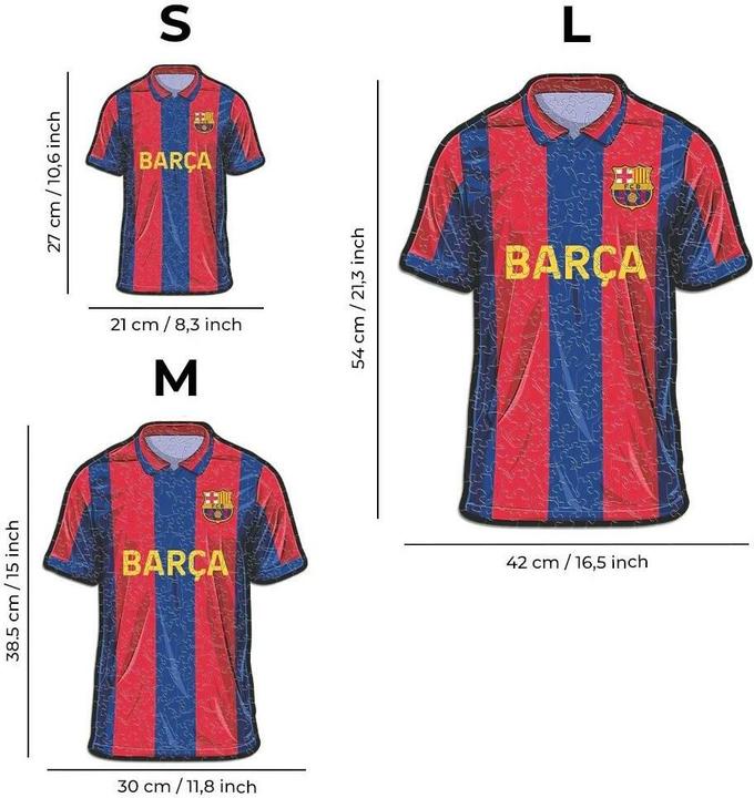 Produktbild Iconic FC Barcelona - Trikot - Holz Puzzle Grösse S (150 Teile) (150 Teile)