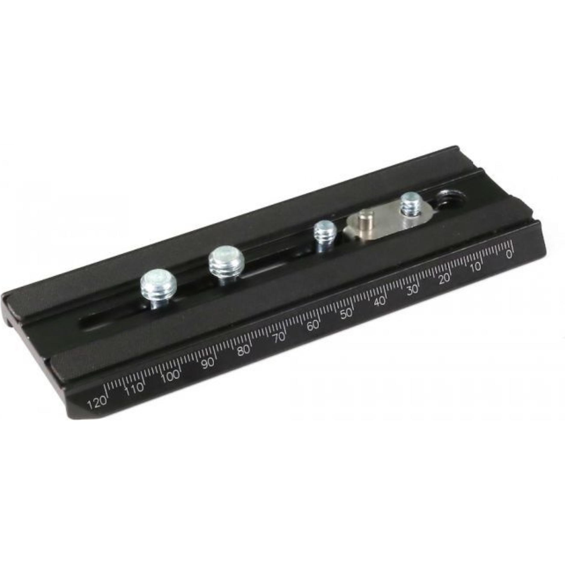 Manfrotto 501PLONG, Schnellwechselplatte lang (Stativ Schnellwechselplatte), Stativ Zubehör, Schwarz