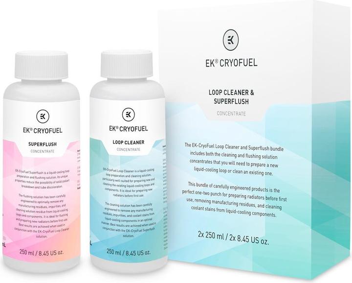 Produktbild EKWB EK Waterblocks EK-CryoFuel Loop Cleaner + Superflush Konzentrat (250 ml, Konzentrat)