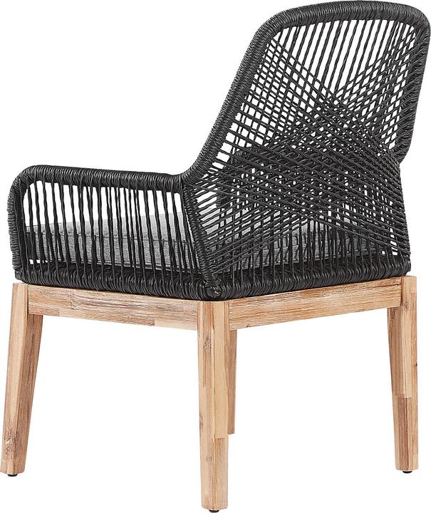 Produktbild Beliani Gartenmöbel Set Faserzement 200 x 100 cm 6-Sitzer Stühle schwarz / grau OLBIA (200 cm)