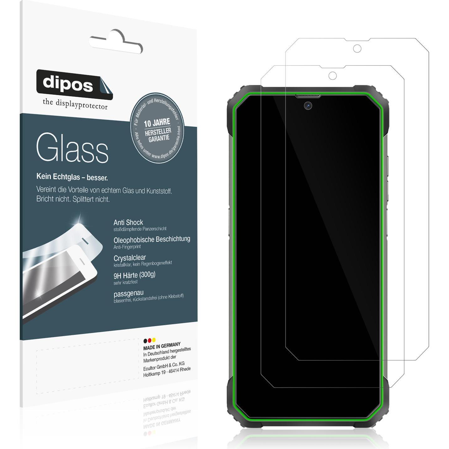 Dipos Displayschutz Anti-Shock (1 Stück, Blackview BV8800), Smartphone Schutzfolie, Transparent