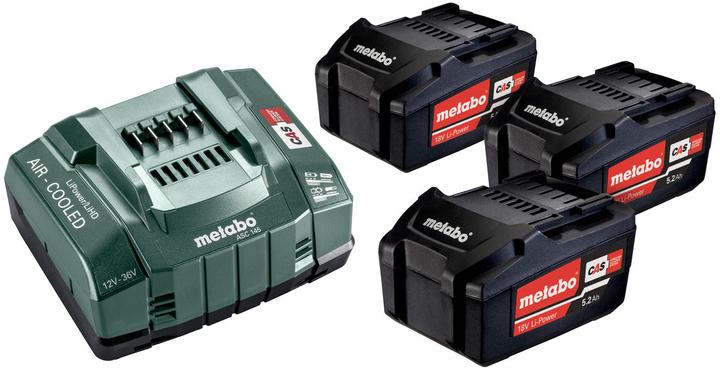 3 x Li-Power Akkupack 18 V, 5,2 Ah Schnellladegerät ASC 145