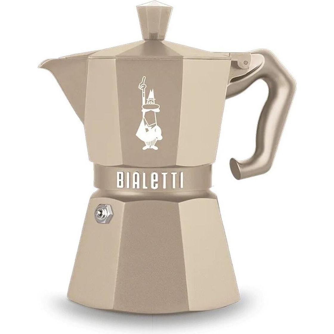 Bialetti Italienische Kaffeemaschine EXCLUSIVE 3 Kopper, Caffettiera moka, Bianco