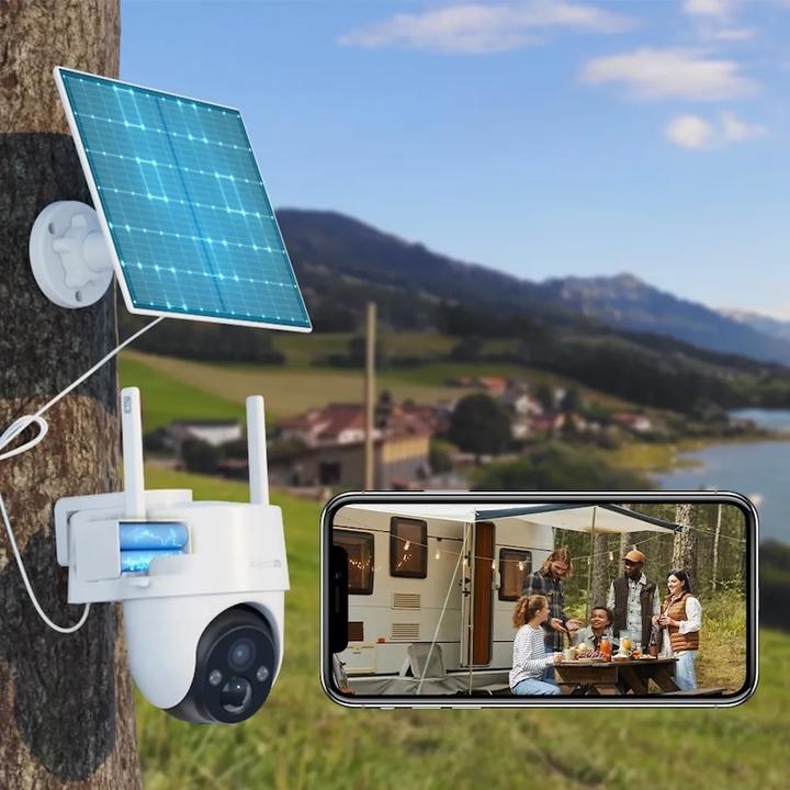Actual product image Arenti GO3G Kit34G LTE Wireless 2K 3MP Battery Powered Security Camera Including Solar Panel (2304 x 1296 Pixels)