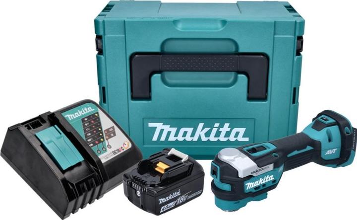 Actual product image Makita DTM 52 RM1J Battery Multifunction Tool 18 V Starlock Max Brushless + 1x Battery 4.0 Ah + Charger