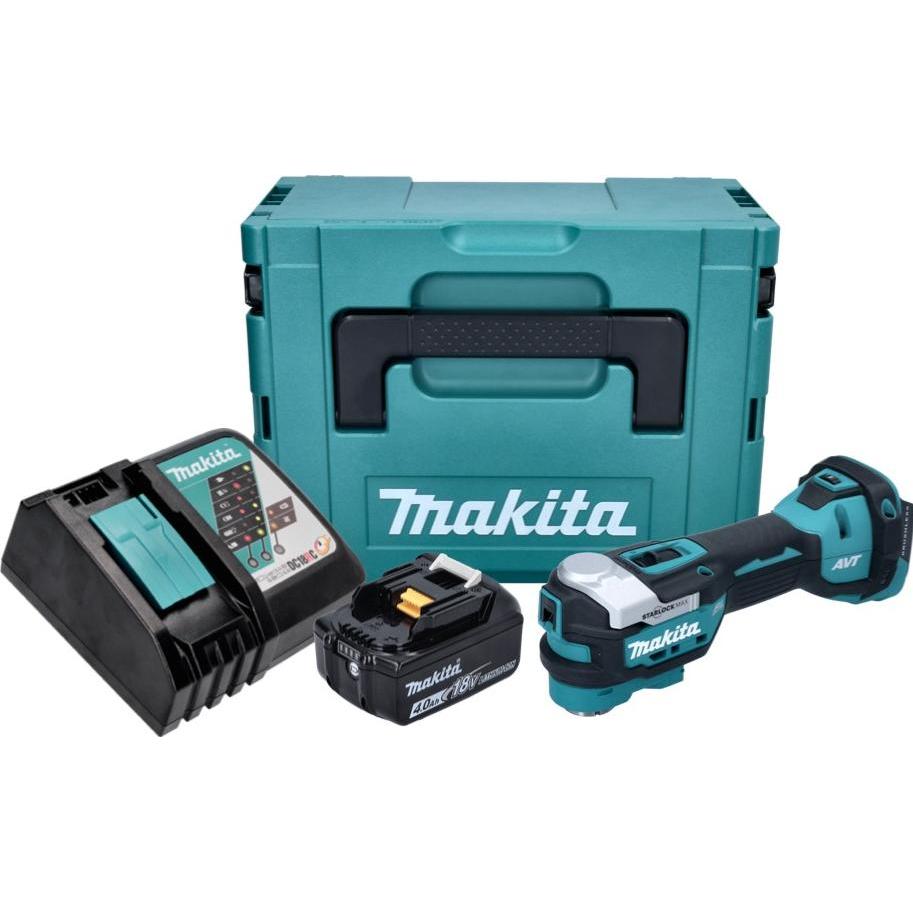 Thumbnail - Makita, Multifunktionswerkzeug, DTM 52 RM1J Akku Multifunktionswerkzeug 18 V Starlock Max Brushless + 1x Akku 4,0 Ah + L...