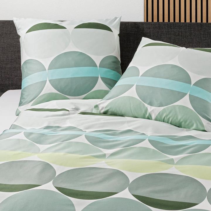 Produktbild Janine Mako-Satin Bettwäsche J.D. 87104 salbeigrün (Bettwäsche Set, 135 x 200 cm, 80 x 80 cm)