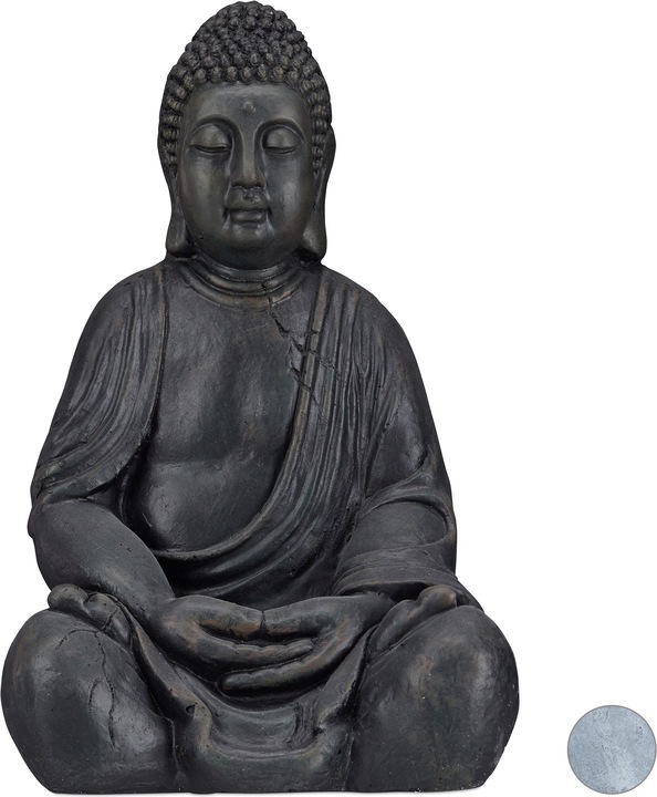 Actual product image Relaxdays Buddha Figurine Ceramic 50 cm