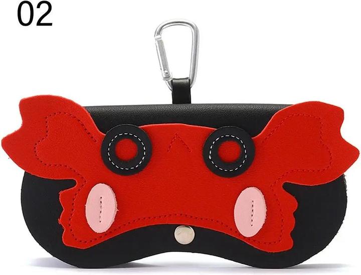 Actual product image Only-Bags.Store Cartoon Portable Sun Eye Glasses Box PU Leder Brillenetui Sonnenbrille