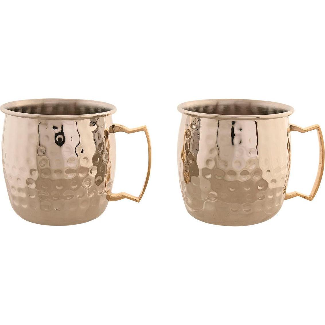 Esprit Satz von 2 Henkelbechern Home Gold Silberfarben Loft 480 ml (2 Stück), Tazze