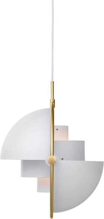Actual product image Gubi Multi-Lite pendant light Ø36 brass/white (E27, 810 lm)