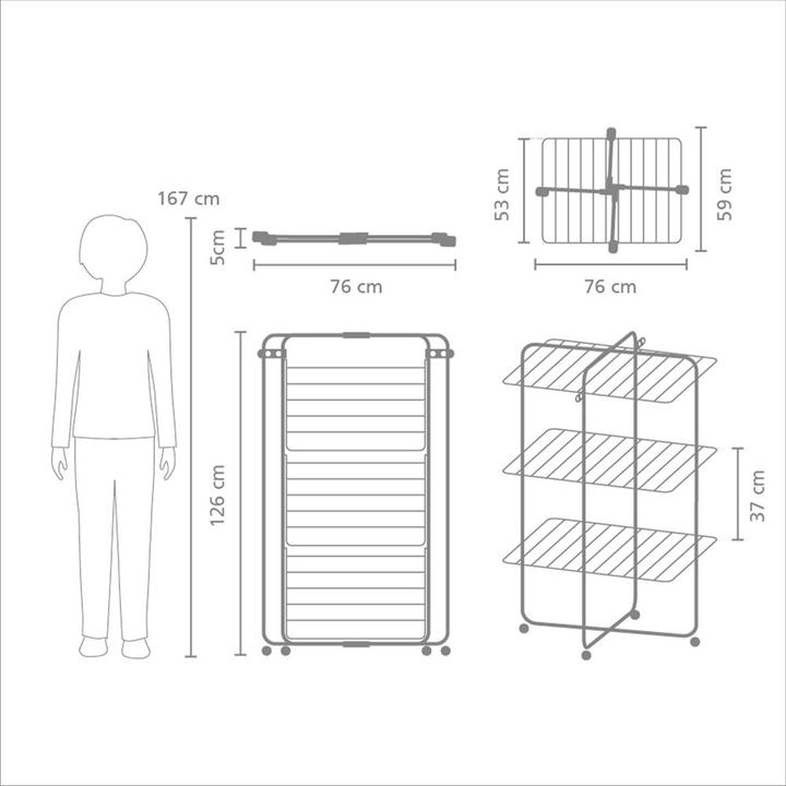 Produktbild Brabantia Wäschetrockner HangOn Turm (30 m)
