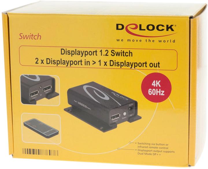 Image du produit Delock Boîtier de commutation Displayport 2Port