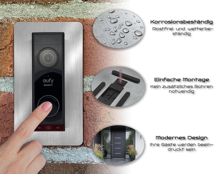 Produktbild Baron Design Edelstahl Blende für Eufy Videotürklingel