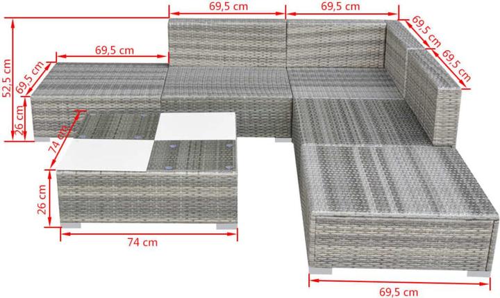 Produktbild vidaXL Garten Sofagarnitur