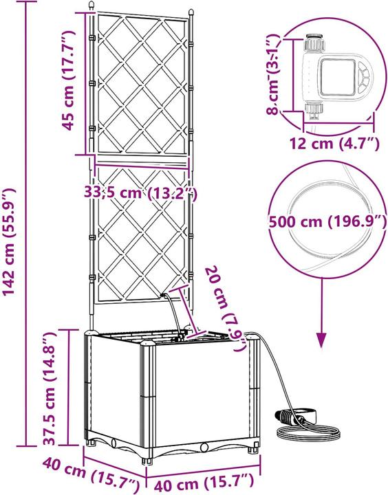 Produktbild vidaXL Garten-Pflanzgefäss
