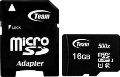 Produktbild Team Electronic Flash-Speicherkarte (SD-Adapter inbegriffen) (16 GB, microSD, U3, UHS-I)