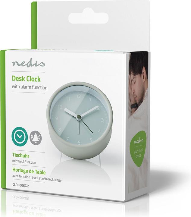 Image du produit Nedis Alarme de bureau analogique Clock Snooze Function Green