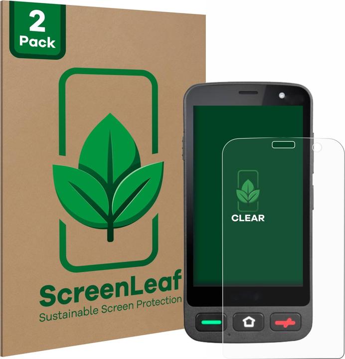 Produktbild ScreenLeaf Schutzfolie nachhaltiger Displayschutz Displayschutzfolie Folie Klar Transparent (2 Stück, Brondi Amico)