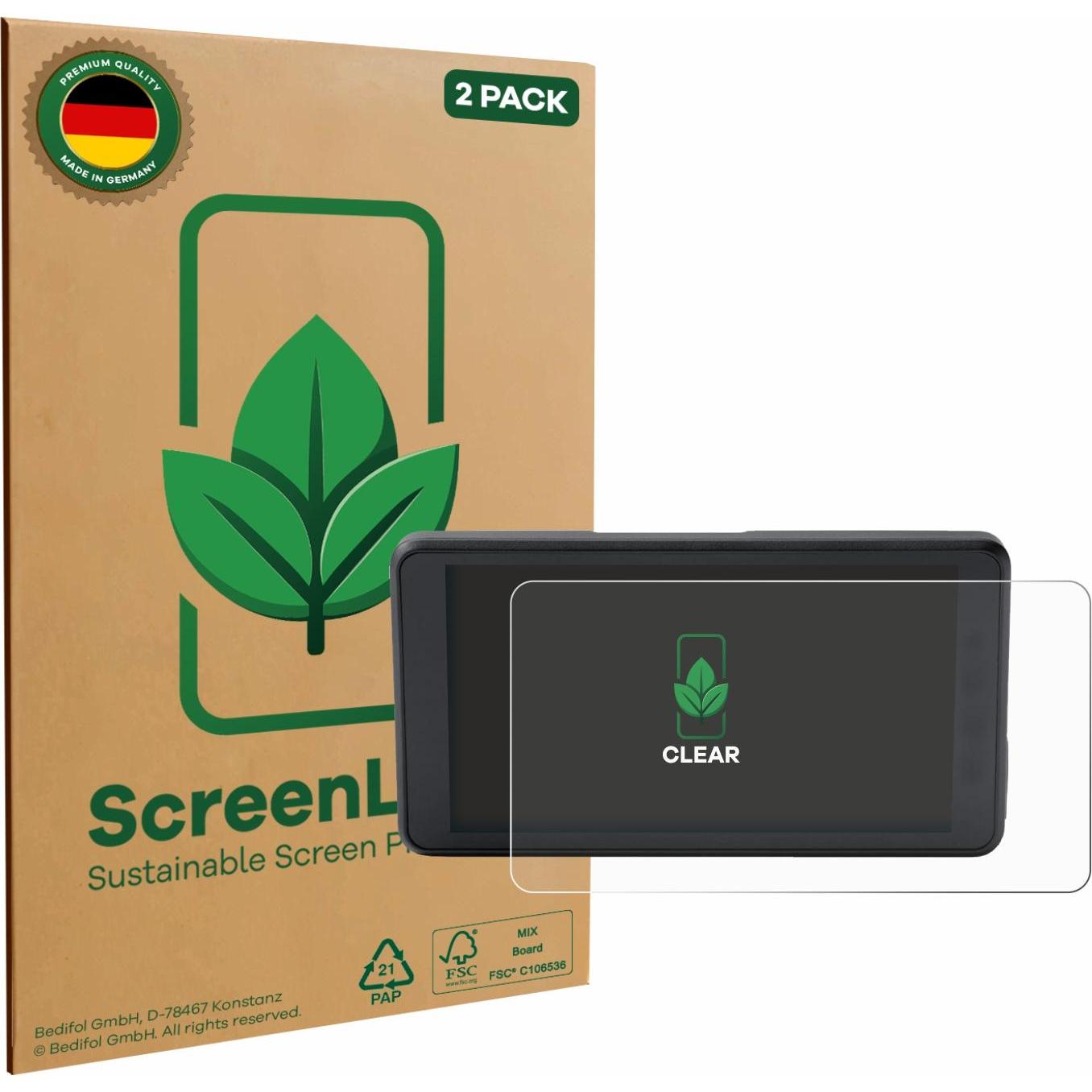 ScreenLeaf, Fahrzeug Navigation Zubehör, Schutzfolie nachhaltiger Displayschutz Display Schutz Folie Klar Transparent