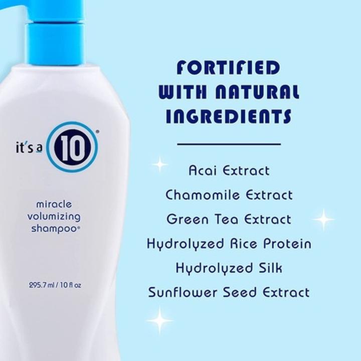 Actual product image It's A 10 Its A 10 Miracle Volumising Shampoo 295.7ml (295.70 ml, Liquid shampoo)