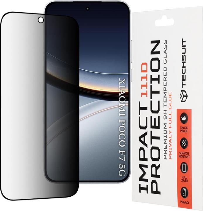 Produktbild Techsuit - 111D Privacy Full Glue - Xiaomi Poco F7 - Black (Xiaomi Poco F7)