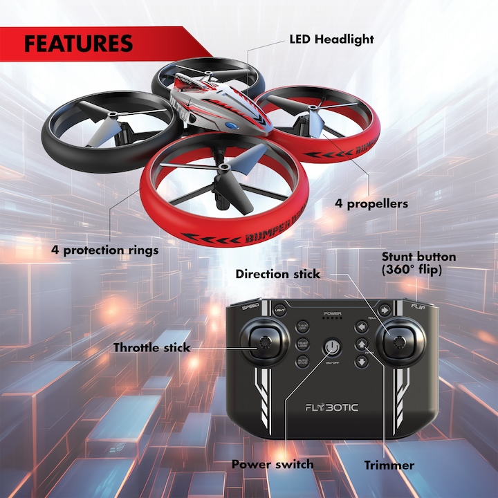 Productafbeelding Silverlit Bumper Drone Lite 2,4 GHz