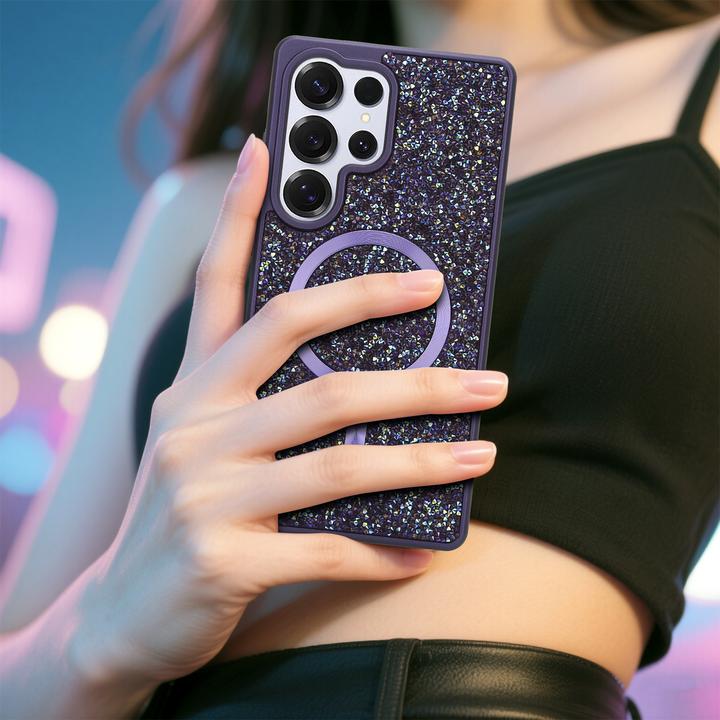 Actual product image Cadorabo Case for Samsung Galaxy S24 ULTRA Glitter Sparkle Design (Samsung Galaxy S24 Ultra)
