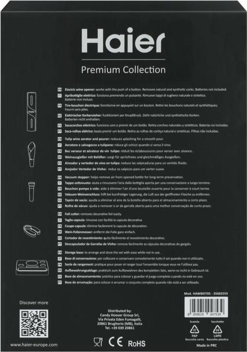 Produktbild Haier Elektrisches Weinset mit Batterie (Weinverschluss)