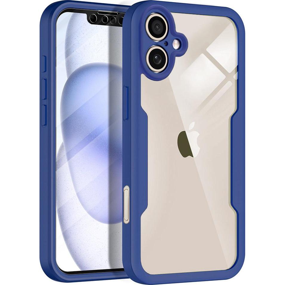 Techsuit - ColorVerse 360 Series + Screen Protector - iPhone 17 - Blue (Apple iPhone 17), Cover smartphone, Blu
