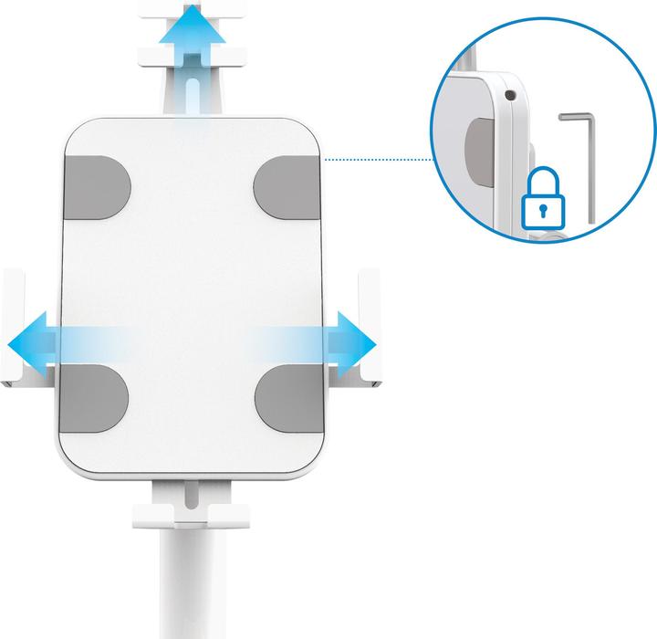 Immagine prodotto Manhattan Supporto bloccabile per tablet 7,9"-11" bianco