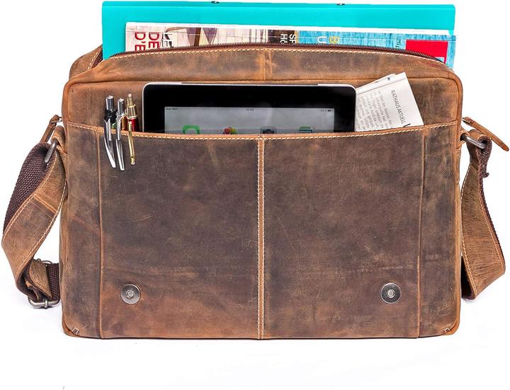 Immagine prodotto Almadih Ledertasche mit Laptop Fach (15")