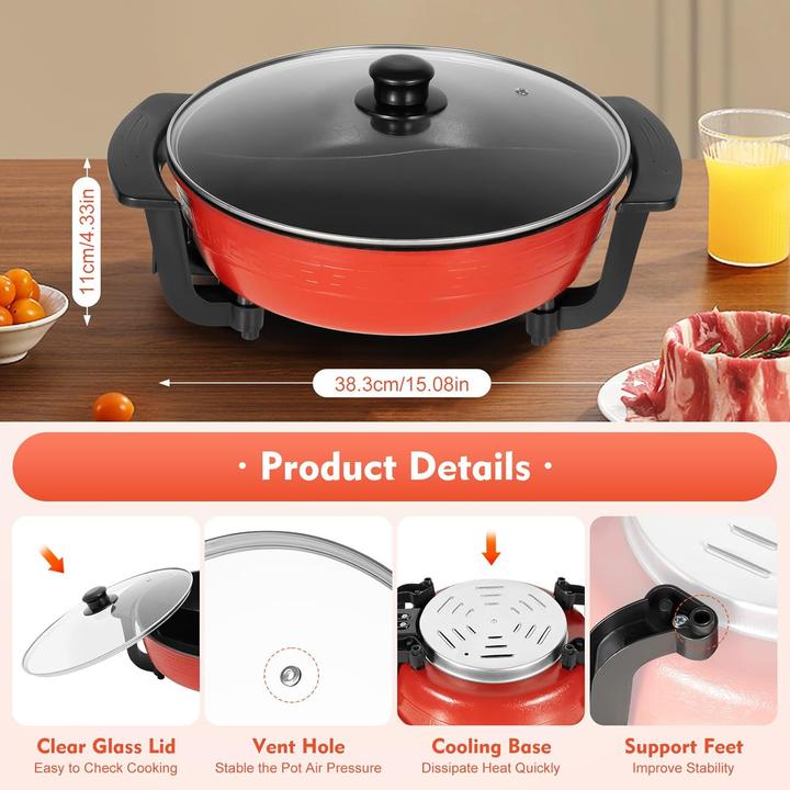 Actual product image Shzicmy Electric hot pot