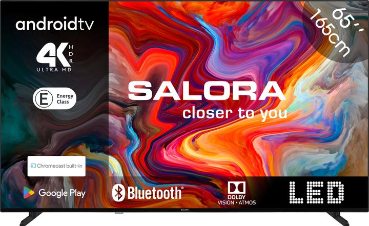 Actual product image Salora SMART65TV - - 165.1 cm - 4K Ultra HD - Smart TV - Wifi - Zwart (65", LED, 4K)