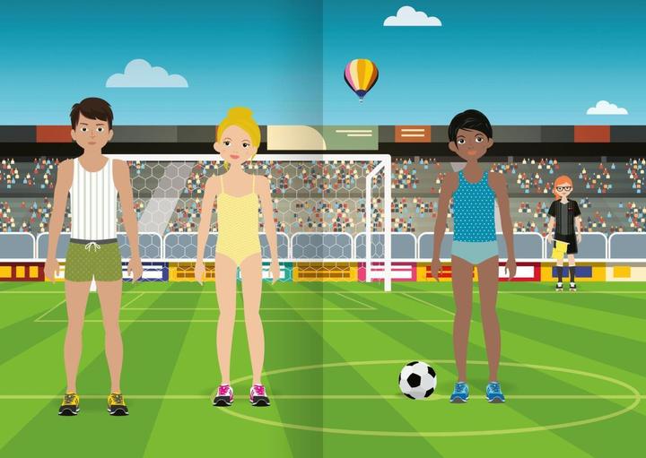 Produktbild Mini-Sticker-Anziehpuppen – Beim Sport