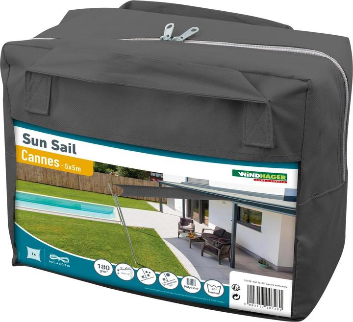 Produktbild Windhager Sun Sail CANNES Quadrat (500 x 500 cm)