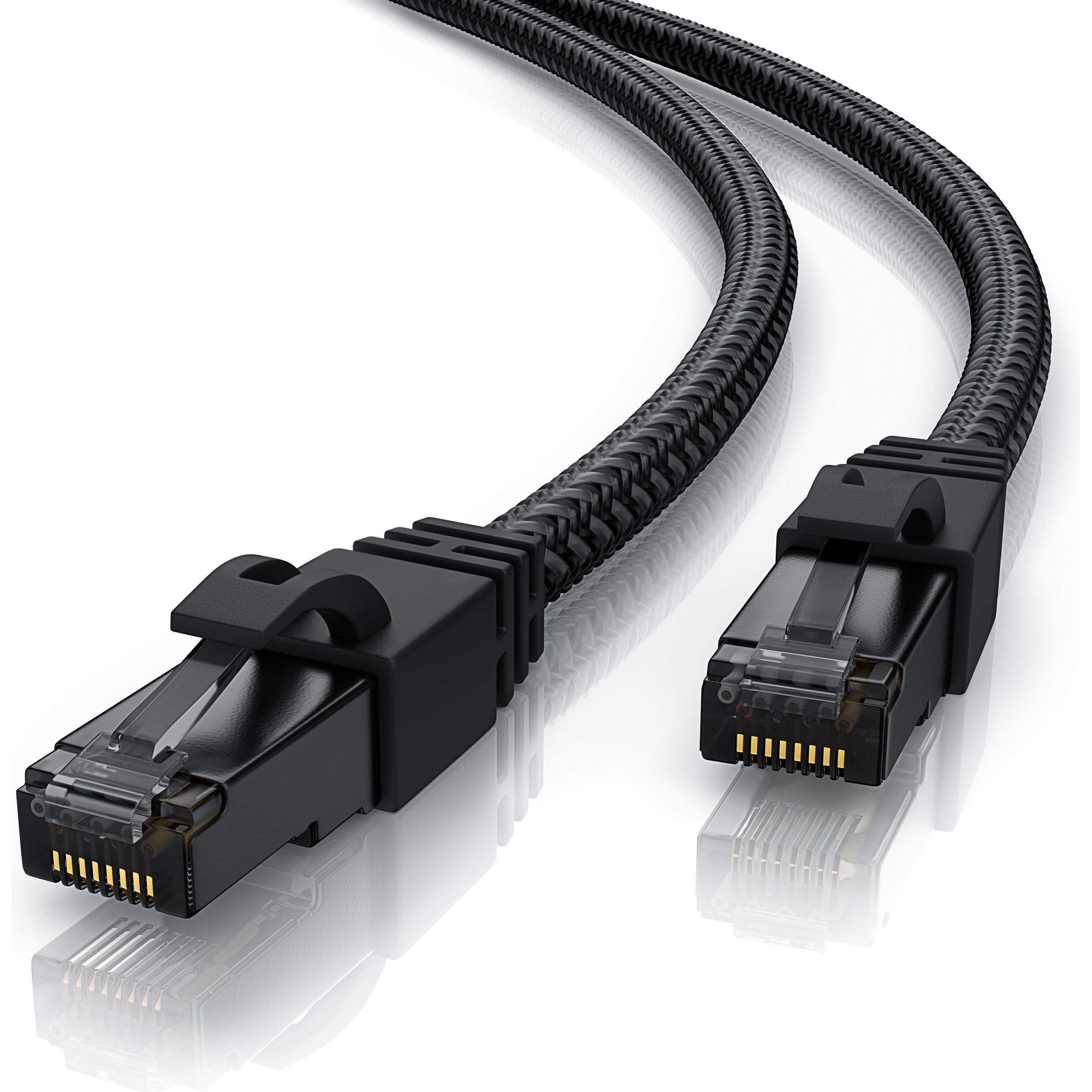 Primewire Netzwerkkabel CAT.7, RJ-45, Ethernet, Patchkabel CAT 7, Baumwollummantelung, Gigabit LAN Kabel (S/FTP, CAT7, 5...