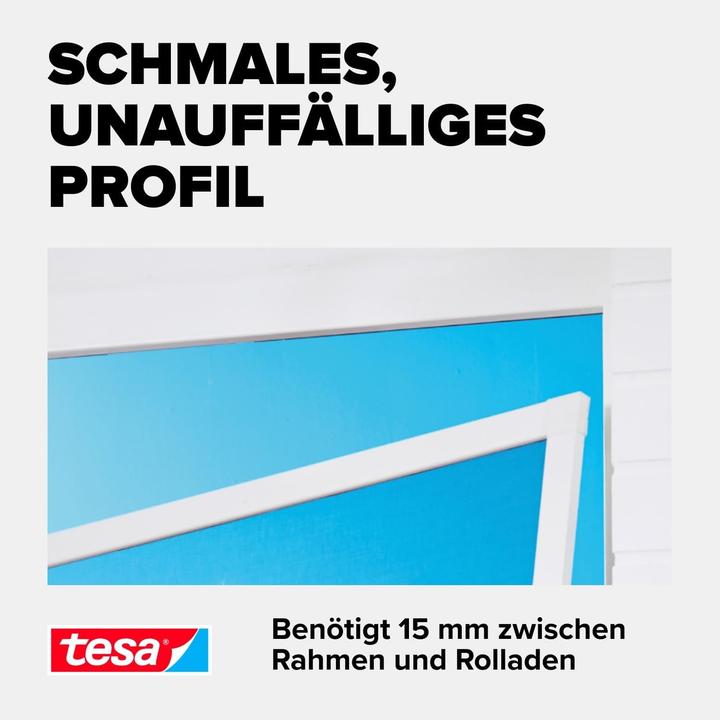 Actual product image tesa Insect screen Alu COMFORT for windows, with aluminium frame, without drilling (100 x 120 cm)