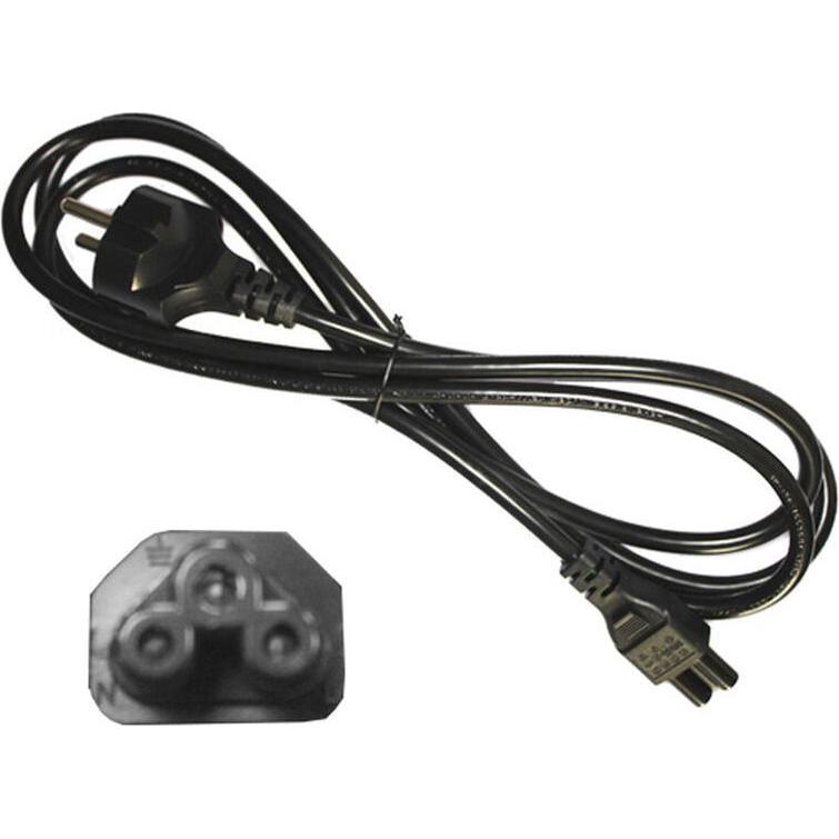 EDM Stromkabel Schwarz 2 m Laptop (2 m), Cavo di alimentazione, Nero